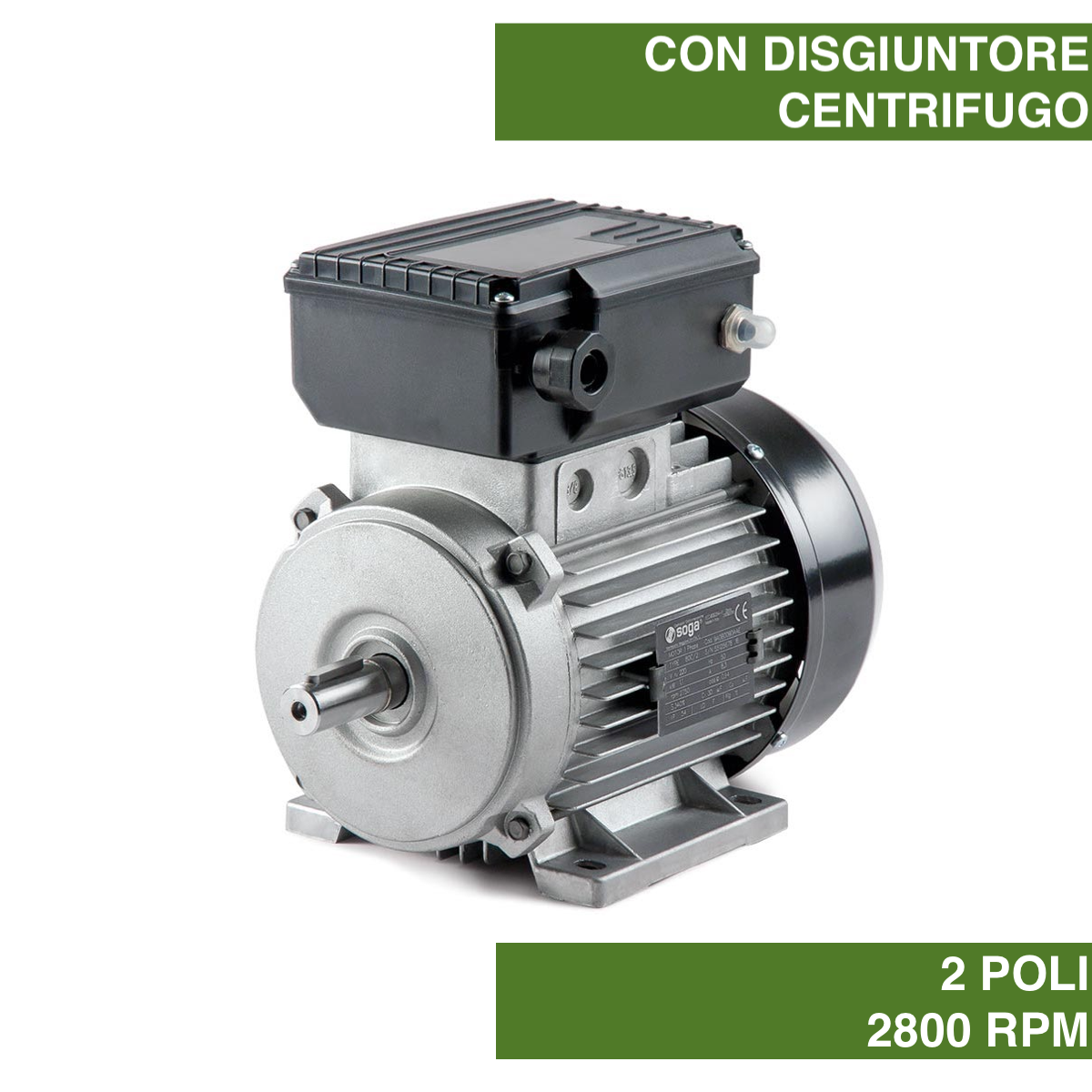 Single-phase 2-pole low voltage AC IEC induction motors with centrifugal circuit breaker